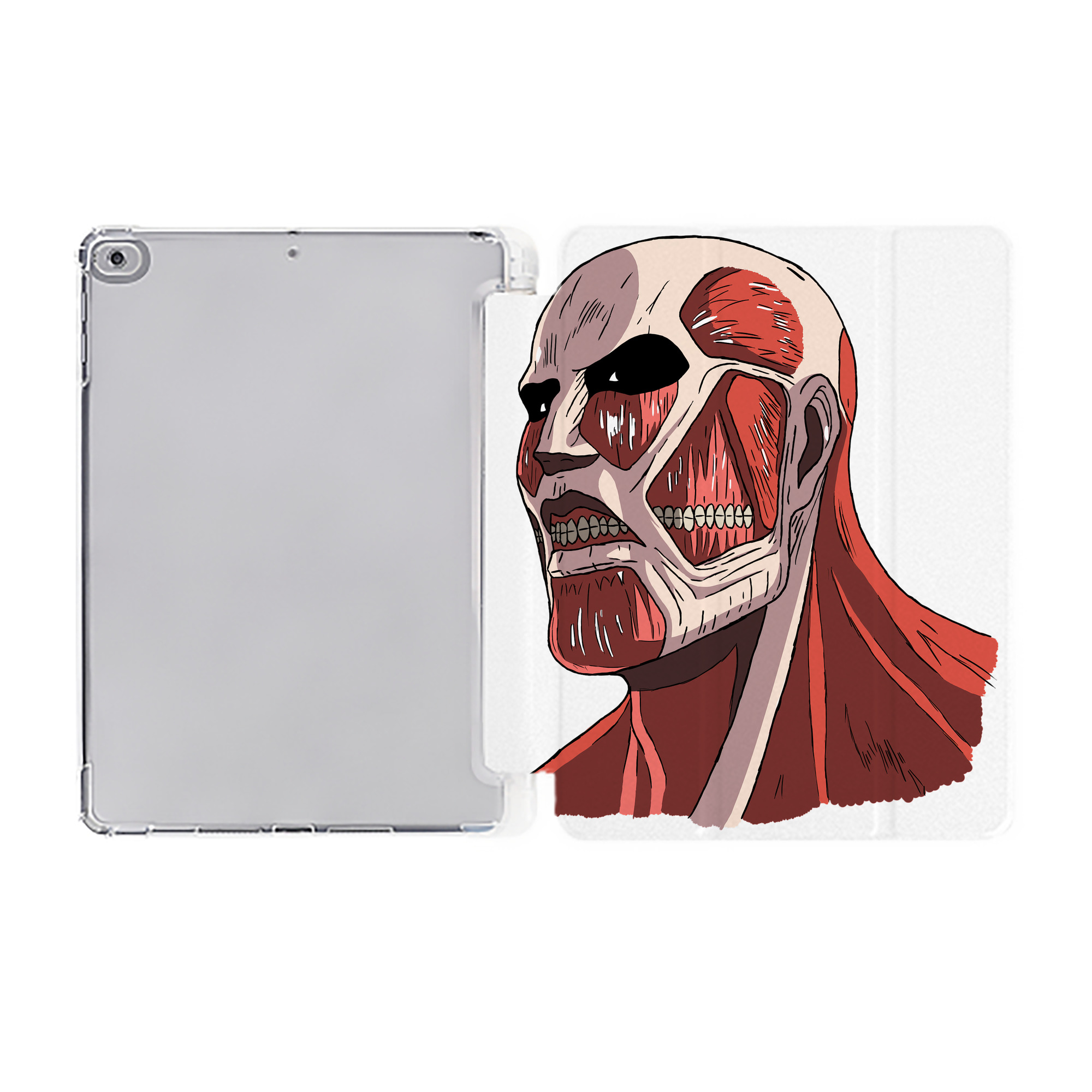 （画像用） 進撃の巨人 Attack on Titan IPad ケース ペン収納付き 三つ折りスタンド PUレザー×シリコン 対応機種9.5/10.5/10.9インチ